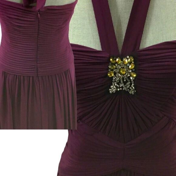 BCBG NWT Max Azria Gorgeous Evening Gown. Burgundy, Size 10. Strapless Maxi - Picture 1 of 5